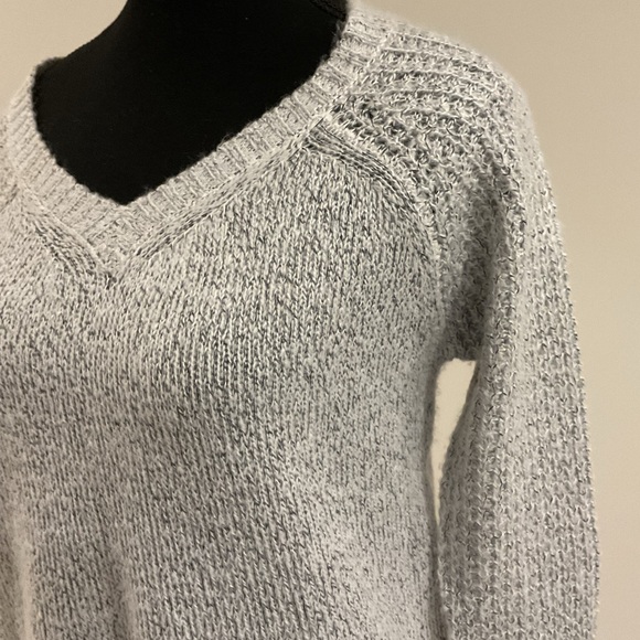 GUILTY The Softest Gray V-neck with banded curved hem. - Picture 5 of 8